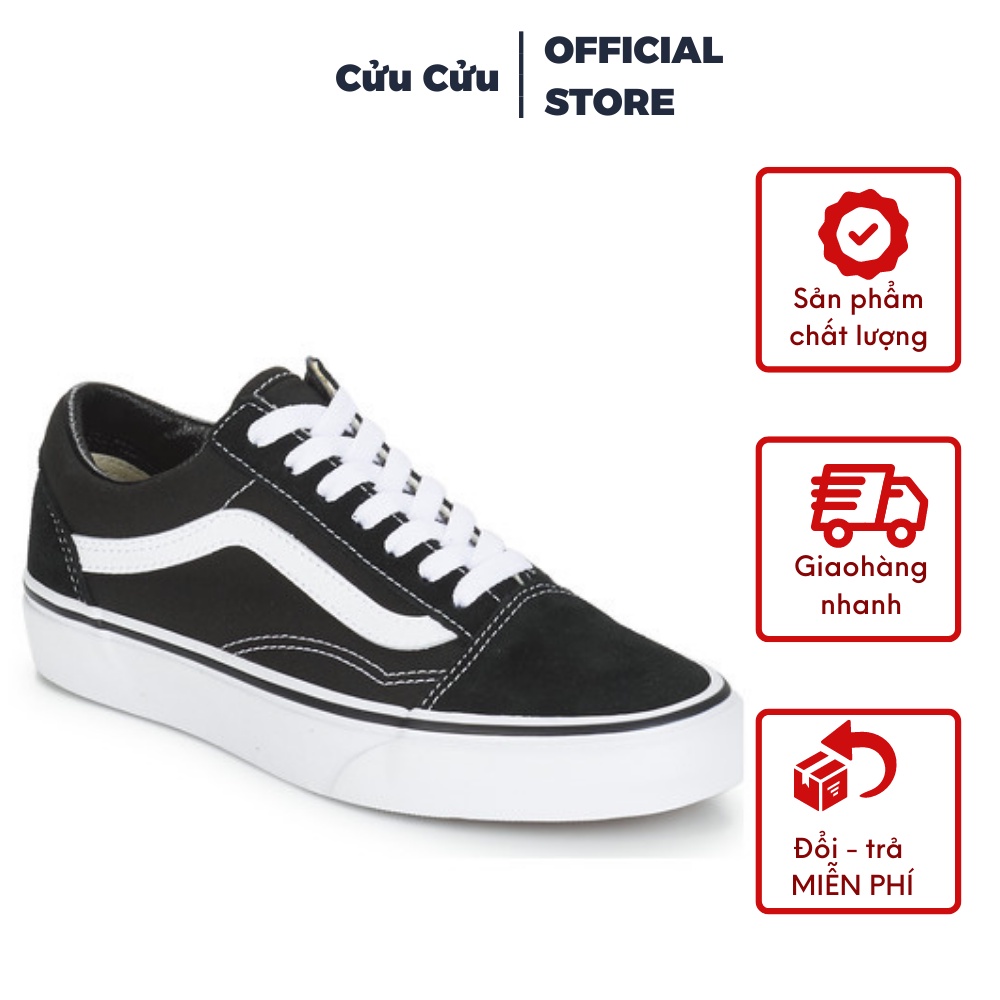 Giày 𝐕ans cổ thấp đen trắng hàng 1.1 cao cấp Form chuẩn, dễ phối đồ FreeShip- Miễn phí đổi trả- Full Box Bill