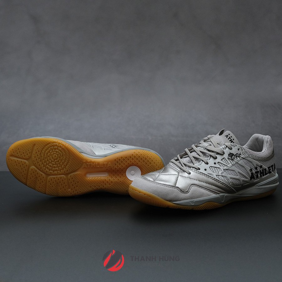 GIÀY ĐÁ BÓNG CHÍNH HÃNG ATHLETA O-REI FUTSAL T007 - 11014-6860 - XÁM/BẠC