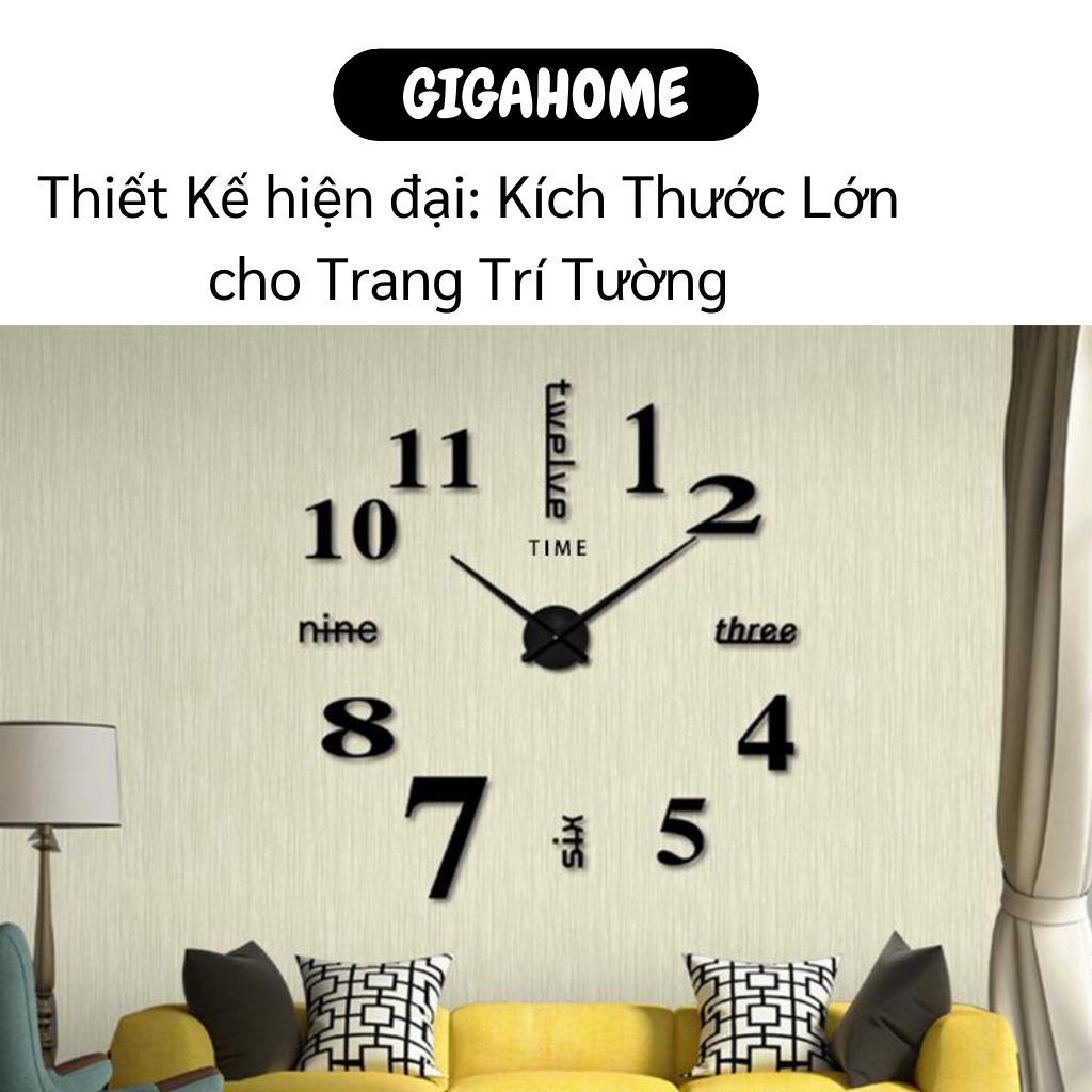 Đồng Hồ Dán Tường 3D GIGAHOME Tráng Gương Phong Cách Châu Âu Độc Đáo Loại Lớn 8805