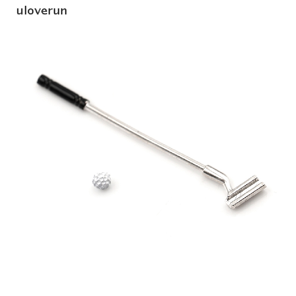Uloverun set 1 Bộ Gậy Đánh golf Mini Tỉ Lệ 1: 12 Cho Nhà Búp Bê