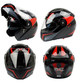 Nón bảo hiểm fullface lật hàm GXT 2016 màu đen phối cam