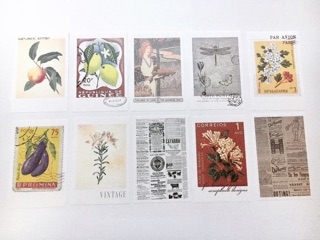 Set 10 tấm sticker retro note cho planner