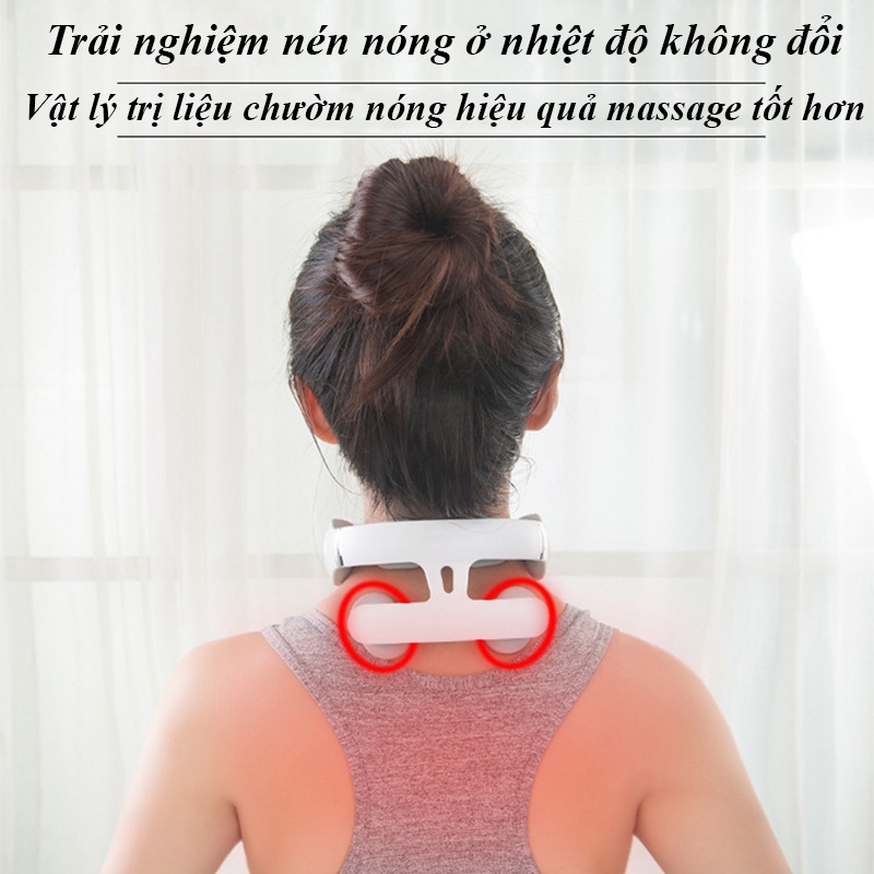 Máy Massage Cổ Vai Gáy 4 Đầu Công Nghệ Nhật Bản Có Điều Khiển