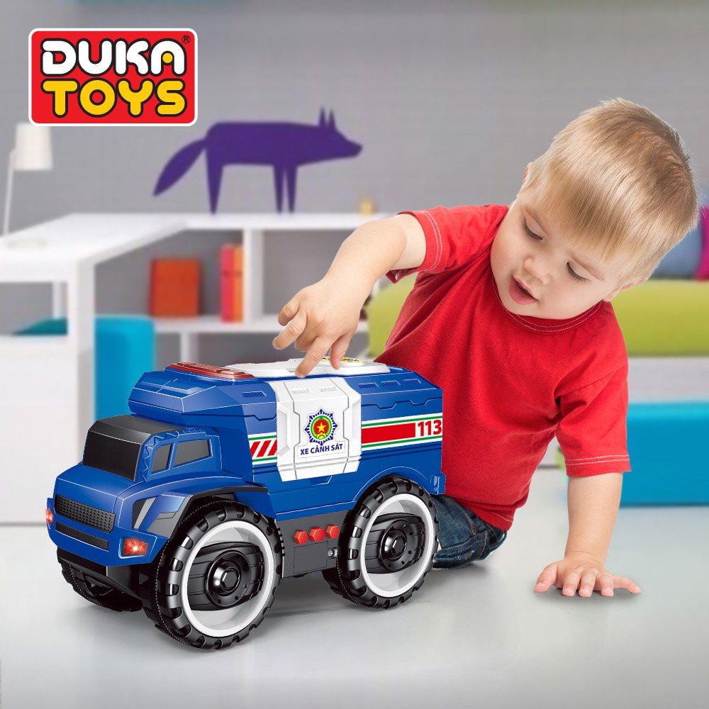Đồ Chơi Duka: Xe Cảnh Sát Kết Hợp Ánh Sáng Và Âm Thanh (832335)