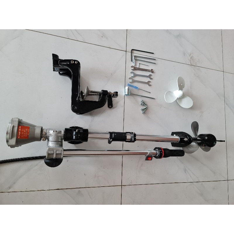 (Tăng kèm 1 chân vịt ) Bộ Đuôi Tôm lắp máy cắt cỏ.Bộ Chân Vịt Tay ga gắn thuyền hơi thuyền phao