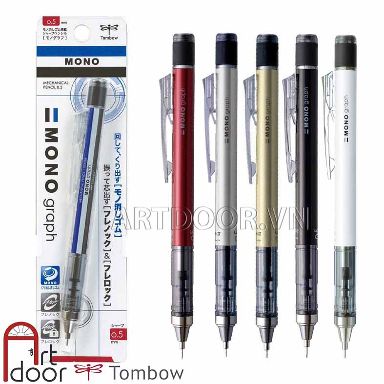 [ARTDOOR] Bút chì bấm TOMBOW Mono Graph nhiều Màu/Đen