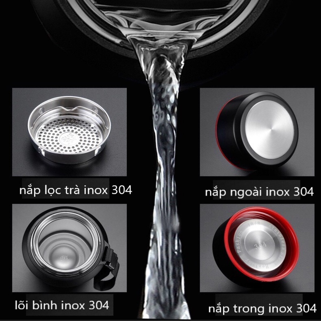 Bình Giữ Nhiệt Bình Nước Dung Tích Lớn Inox304 có màn hình hiển thị nhiệt độ BTC04