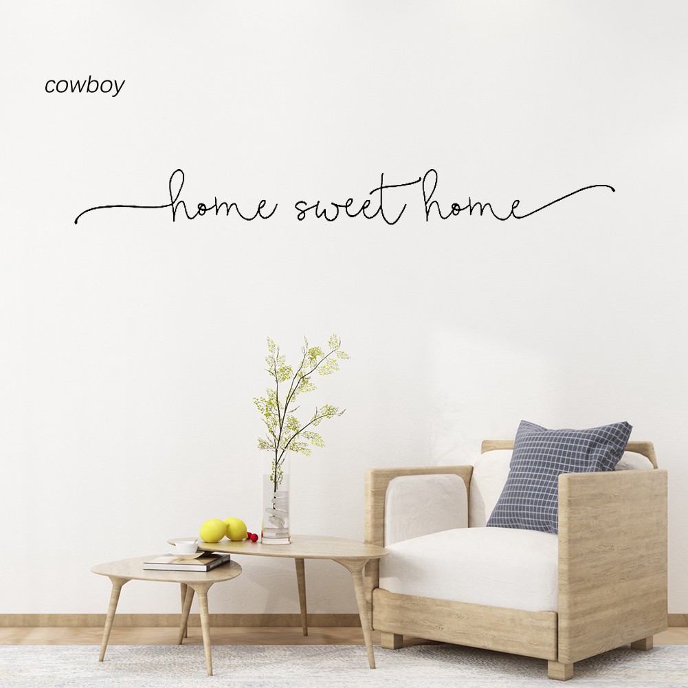 Decal dán tường Họa Tiết Chữ Sweet Home Trang Trí Phòng Khách