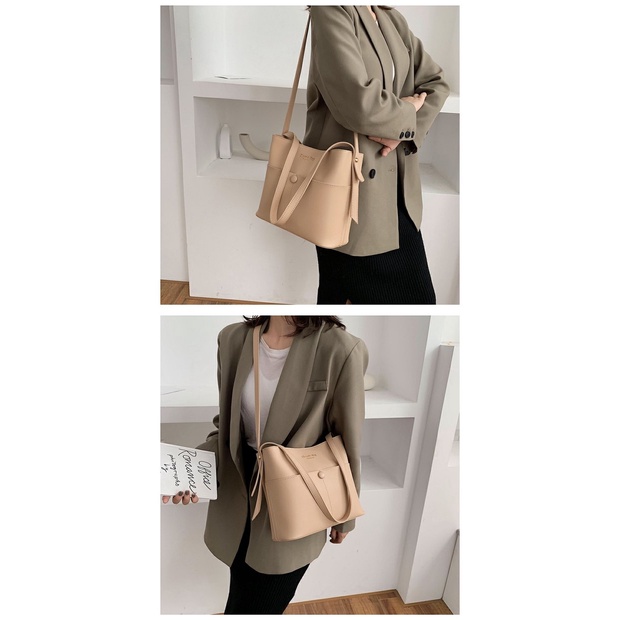 Túi xách nữ công sở đeo chéo Túi Tote đeo vai da PU bagic vuông đựng sách vở, đi làm đi chơi