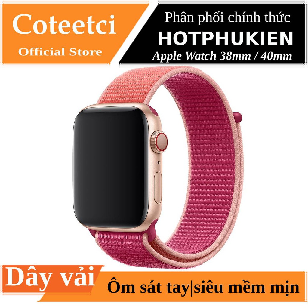 Dây vải đeo thay thế cho Apple Watch hiệu Coteetci Sport Loop (thời trang cá tính, dây siêu bền) - Hàng chính hãng