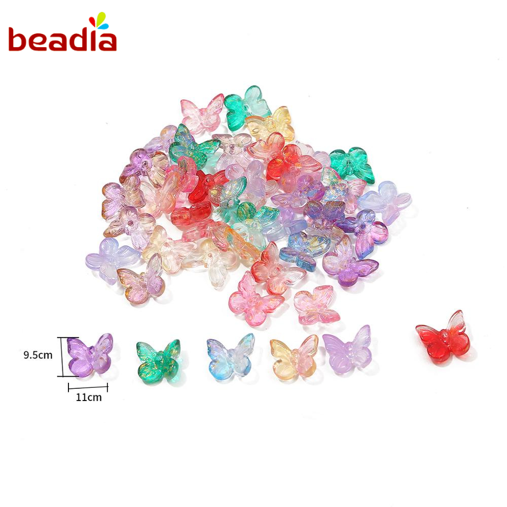 Beadia Hạt Thủy Tinh Hình Bướm Làm Trang Sức Thủ Công Diy