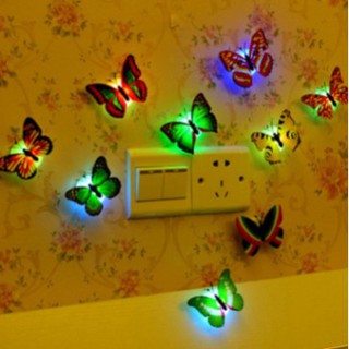 Sticker dán tường bướm phát sáng 3D