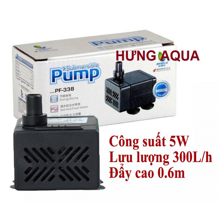 Bơm chìm mini - máy bơm nước hồ thủy sinh, bể cá mini, hòn non bộ, tiểu cảnh Jeneca PF-628 7W tiết kiệm điện