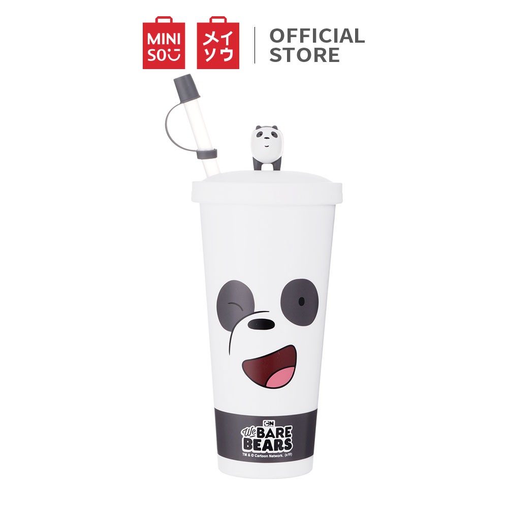 Cốc rơm (mẫu hỗn hợp) Miniso x We Bare Bears