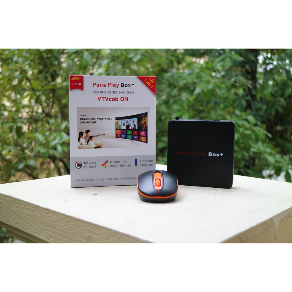 Đầu Androi Tivi Pana Play Box  Pana box Play +, RAM 4G, hỗ trợ tìm kiếm giọng nói, bảo hành 12 tháng