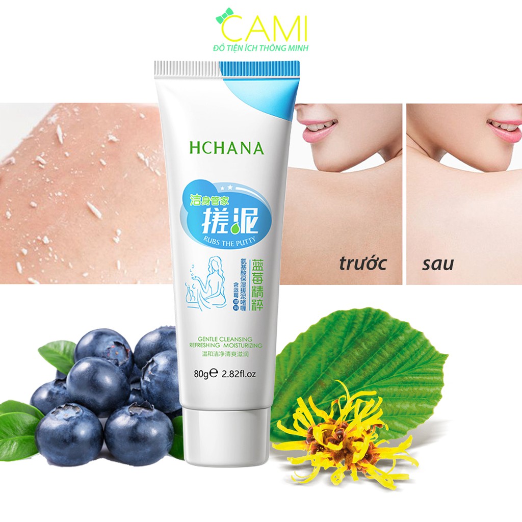 Gel kỳ tẩy tế bào chết toàn thân chứa amino acid từ kén tằm giúp tái tạo da, nâng tone da - Cami - MP007