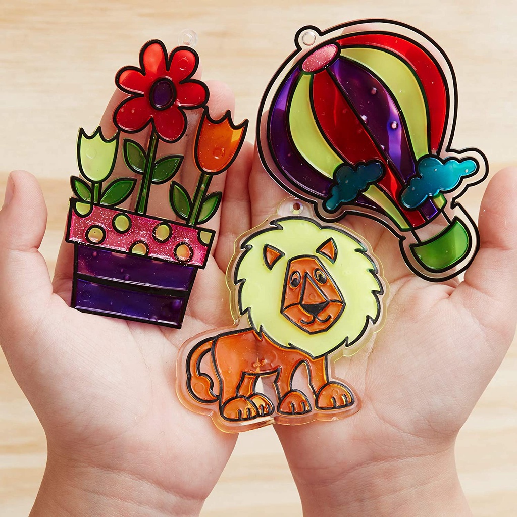 Bộ đồ chơi nghệ thuật của bé Made By Me Create Your Own Window Art - Paint Your Own Suncatchers - DIY