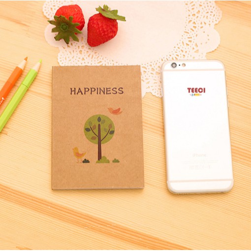 &lt;Ảnh Thật Shop Chụp&gt;Sổ Tay Vở Ghi Chú Happiness T100