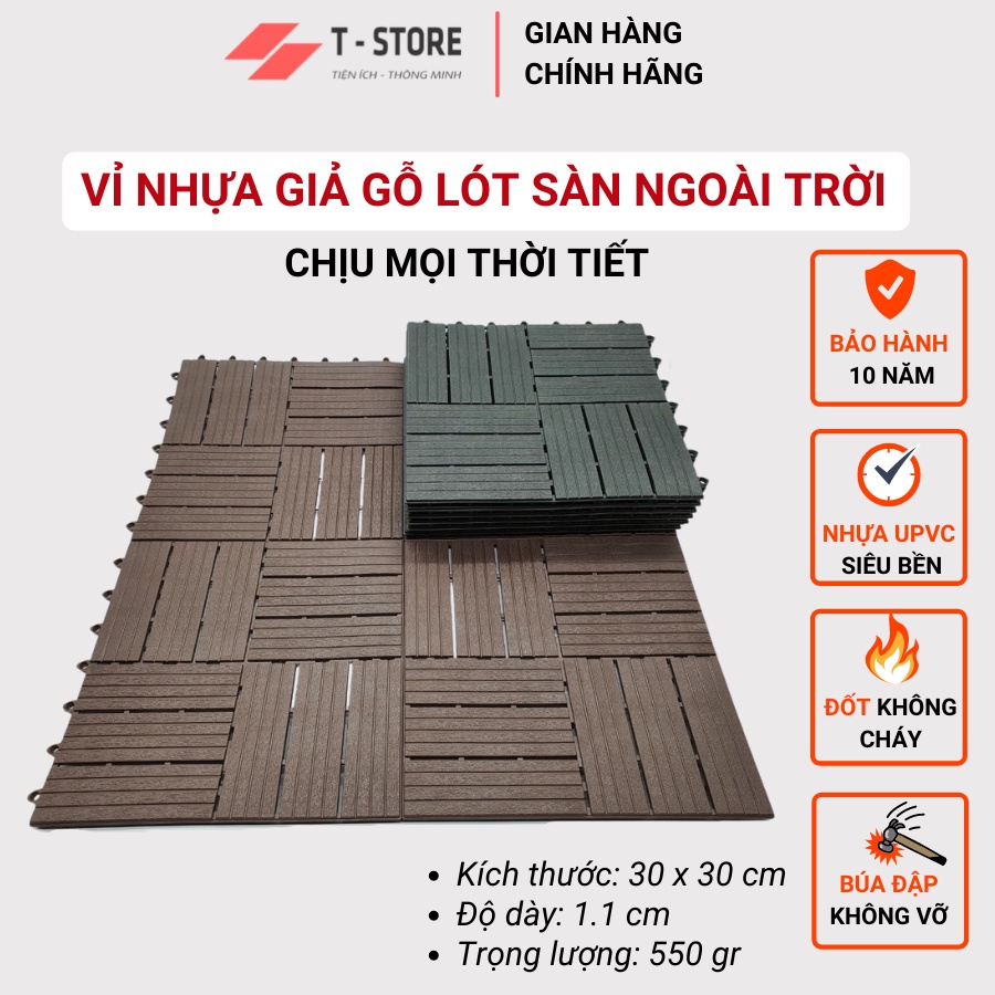 [SIÊU CHẤT] Tấm nhựa lót sàn ban công 12 NAN giả gỗ  XẢ KHO  Miếng Nhựa Lót Nhà Tắm, Sân Vườn