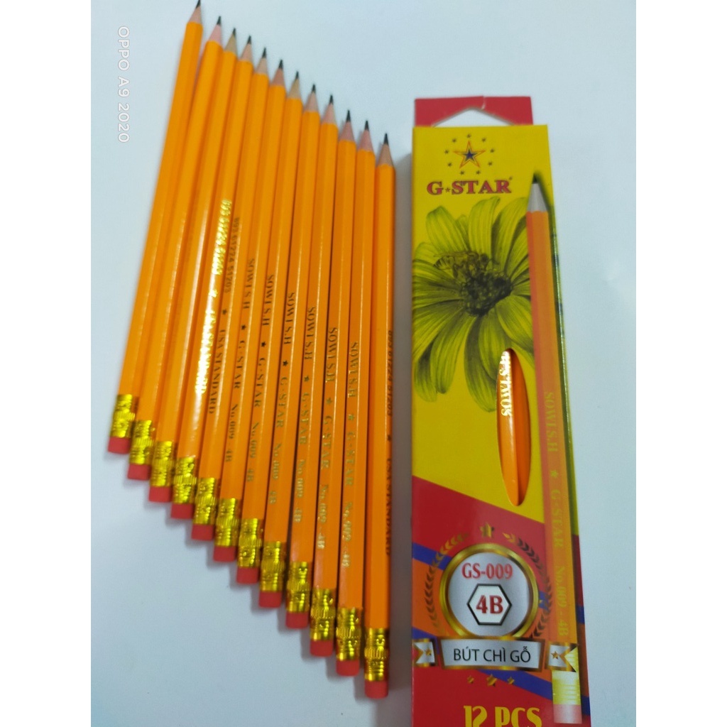 Hộp 12 bút chì Vàng GStar