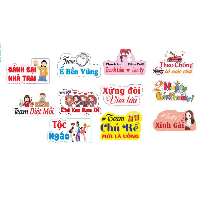 Combo 15 hashtag chụp ảnh cưới ( chọn mẫu theo yêu cầu)