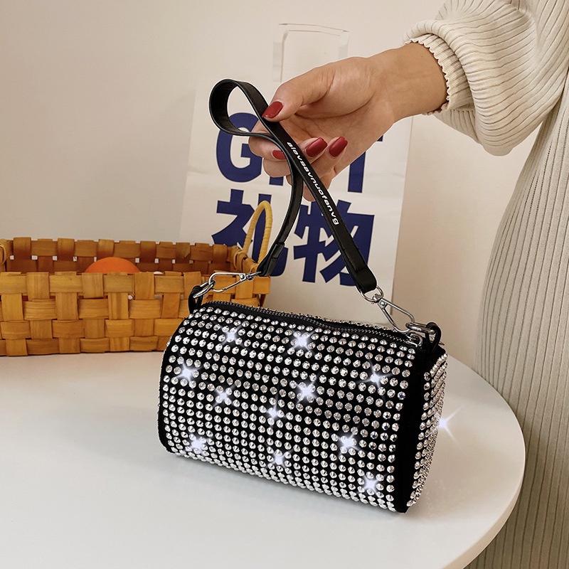 Túi Xách Đeo Chéo Đính Đá Lấp Lánh Thời Trang Mới Cho Nữ