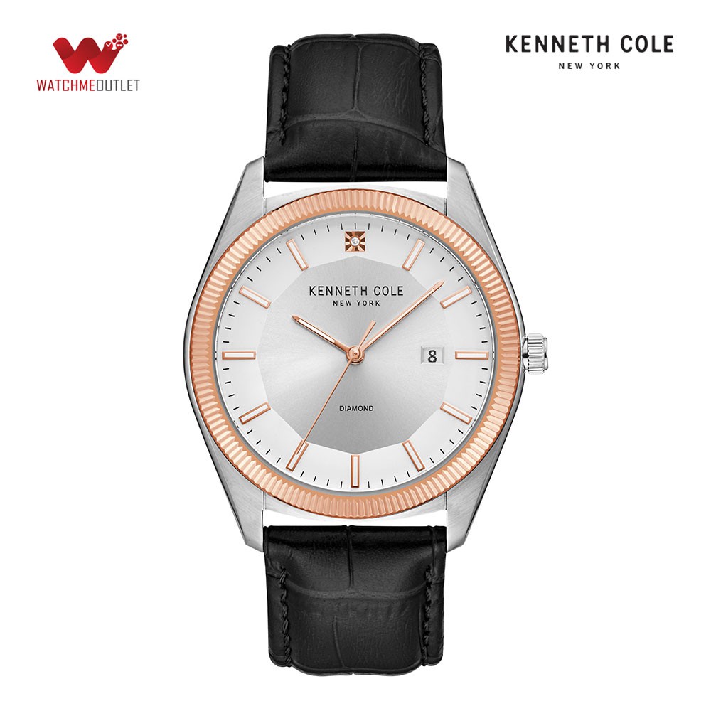 Đồng hồ Nam Kenneth Cole dây da 41mm - Genuine Diamond KC51022009