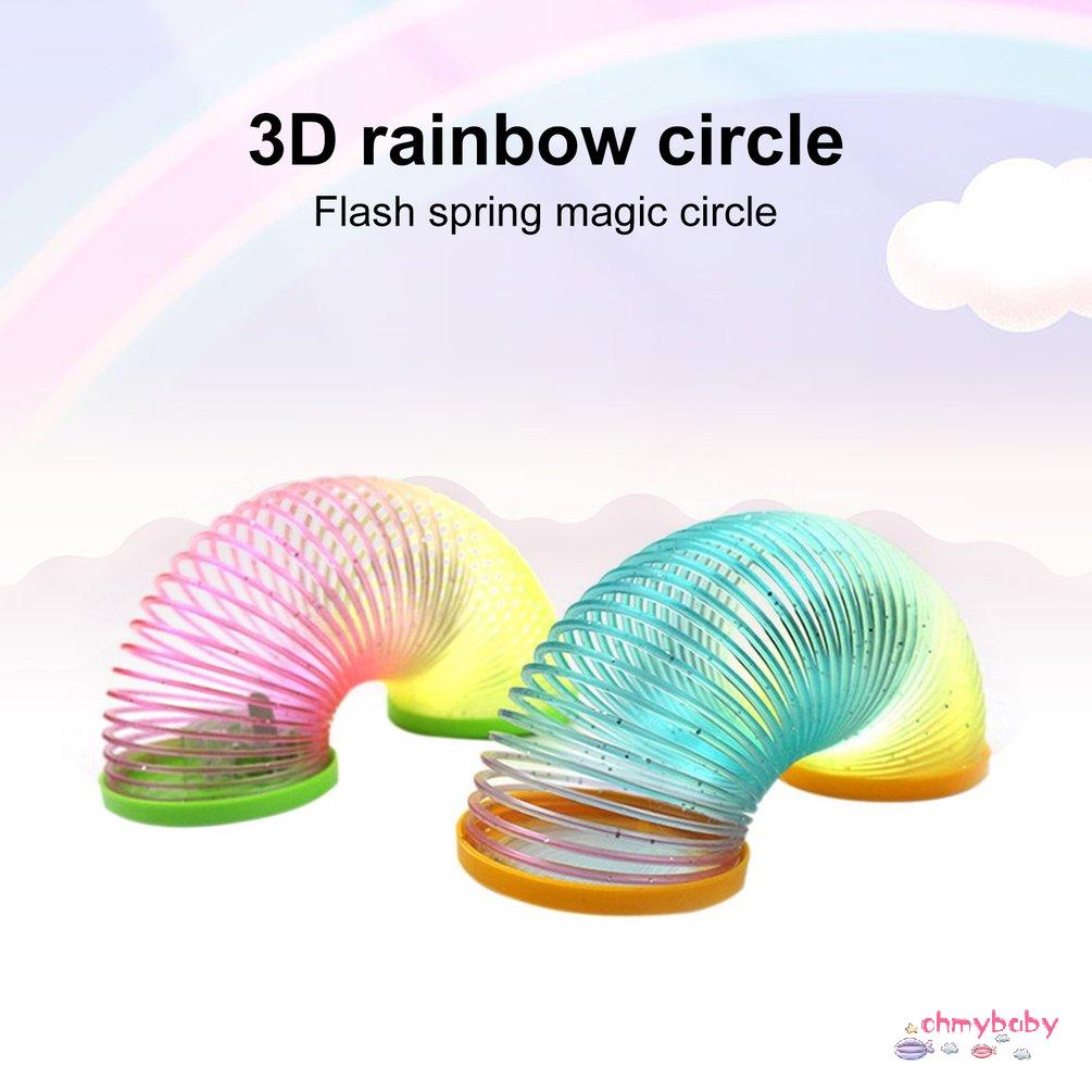 【OMB】 Illuminated Luminous Rainbow Circle 3D Magic Rainbow Circle Coil Fashion