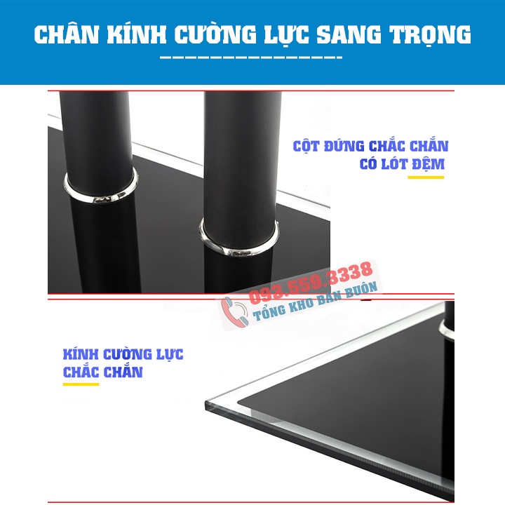 Chân Đế Tivi Đa Năng 40 - 65 Inch DZ65 - Thiết Kế 2 Trụ - Chân Tivi Đặt Bàn Mặt Kính Cường Lực - Sang Trọng - Cao Cấp
