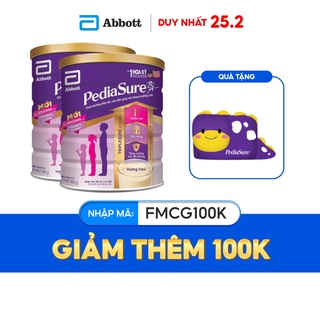   Tặng bộ mền gối khủng long  Bộ 2 lon sữa bột Pediasure hương vani 850g lon 