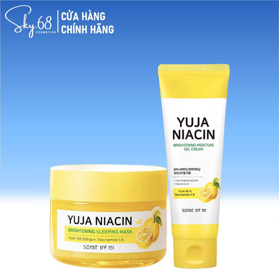 Combo Kem + Mặt Nạ Ngủ Dưỡng Ẩm Trắng Da Some By Mi Yuja Niacin Brightening (Kem + Mặt nạ Ngủ)