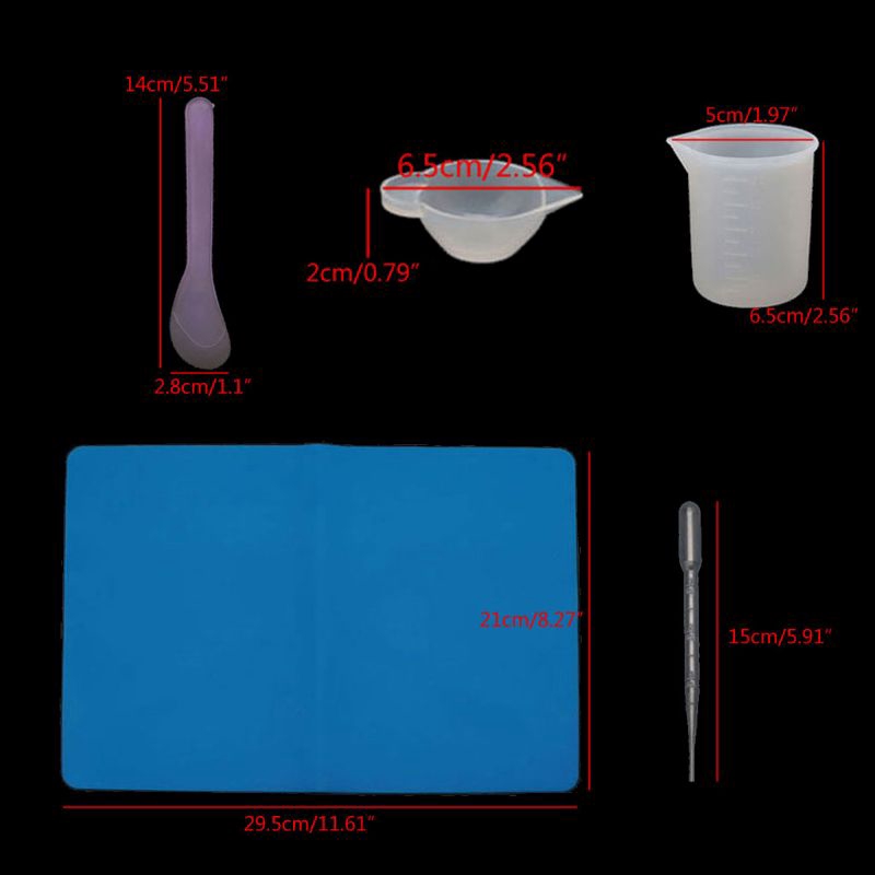 Set 34 Dụng Cụ Đo Lường Bằng Silicon 100ml