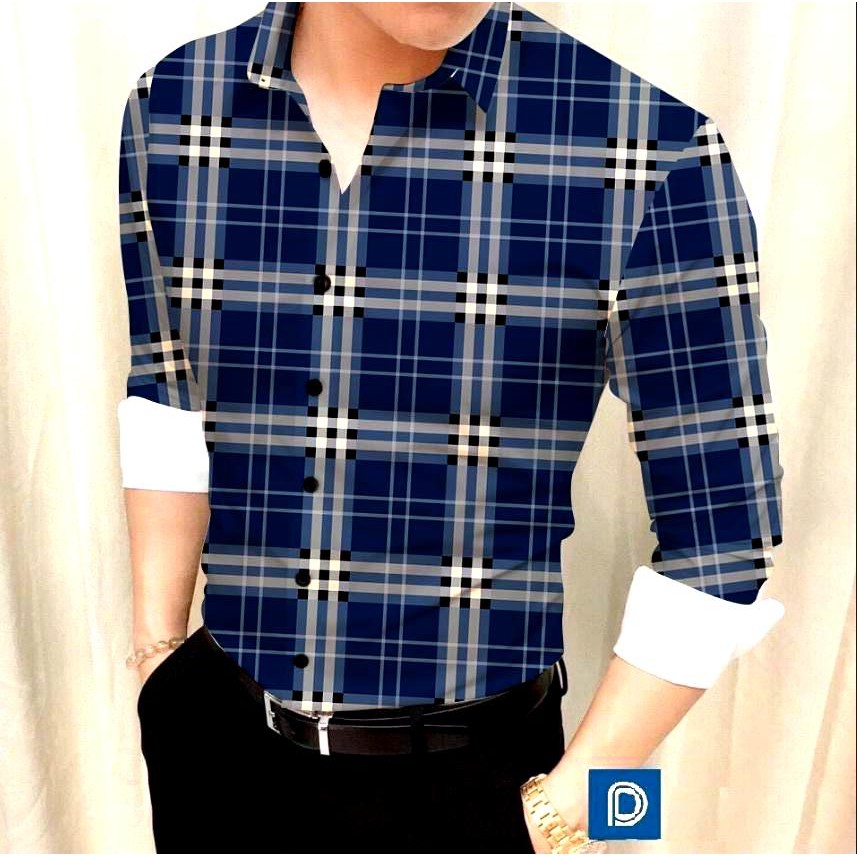 ÁO SƠ MI NAM TAY DÀI, KẺ SỌC CARO IN 3D, VẢI MỀM MỊN VÀ MÁT | BigBuy360 - bigbuy360.vn