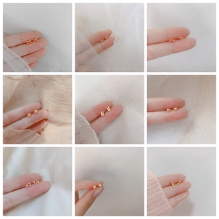 Khuyên Tai Hình Cánh Bướm / Hoa / Trái Tim Thiết Kế Đơn Giản # 100% Chính Hãng