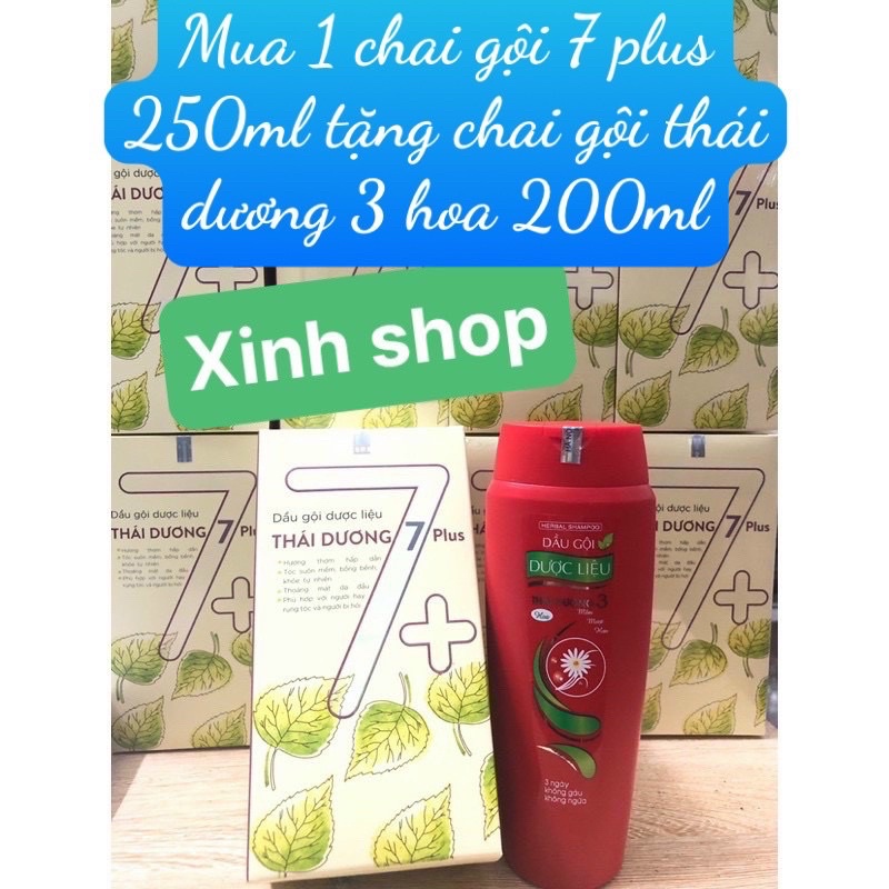 DẦU GỘI THÁI DƯƠNG 7 PLUS chai 250ml tặng 1 chai dầu gội thái dương 3 hương hoa hoặc hương lá ( tuỳ khách chọn)