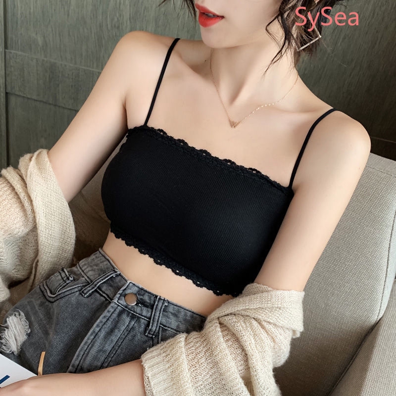 Áo Ngực Nữ Có Dây Màu Trơn Phong Cách Hàn Quốc