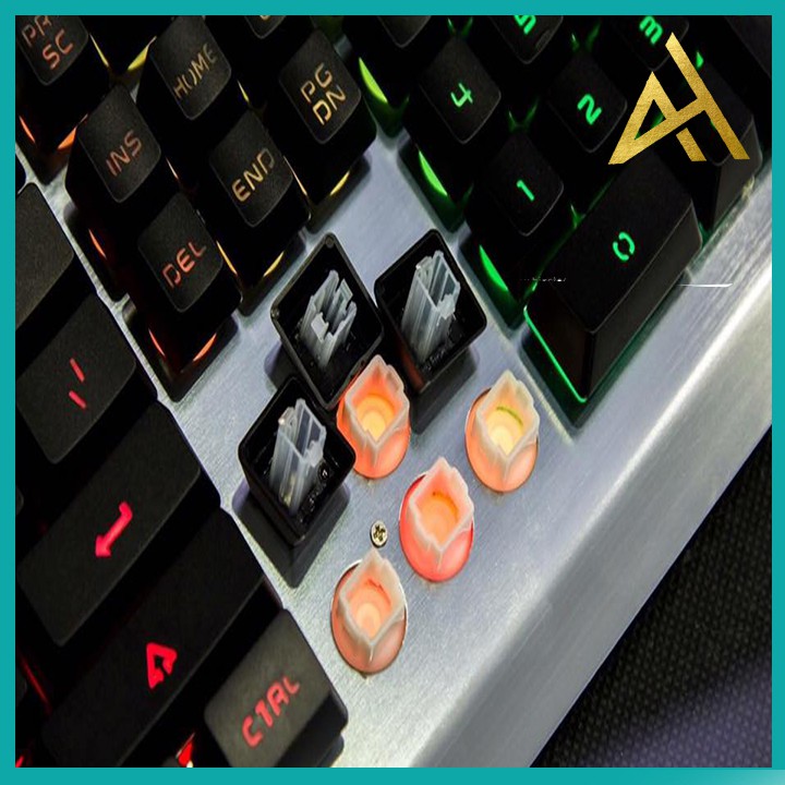 Bàn Phím Cơ Gaming Keycap Xuyên Led NEWMEN GM619 Bàn Phím Máy Tính Laptop Có Dây Keyboard Chơi Game