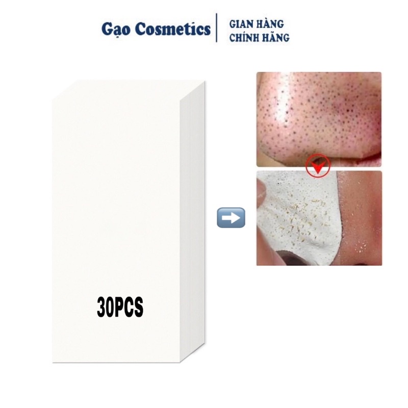 Set 30 Giấy Lột Mụn Đầu Đen, Mụn Cám Vùng Mũi Chăm Sóc Da
