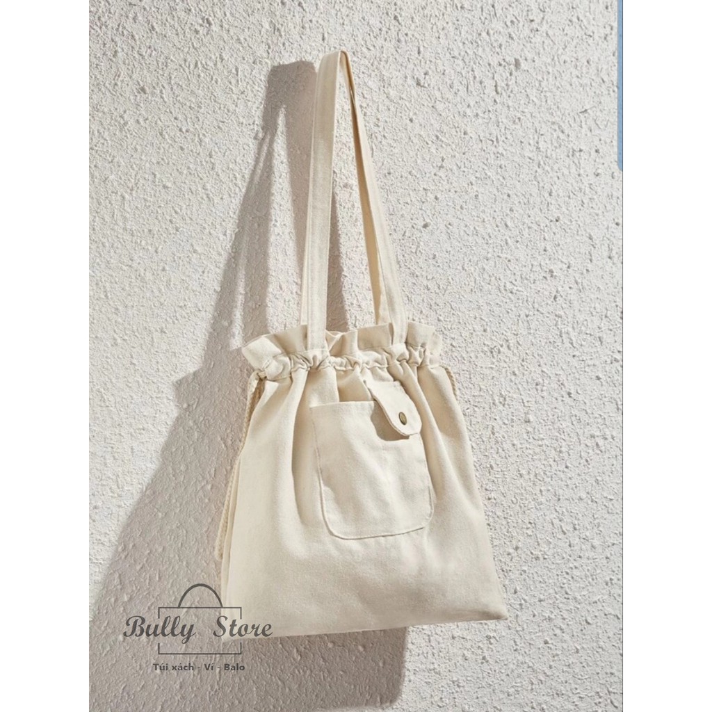 Túi tote canvas rút dây ulzzang trend