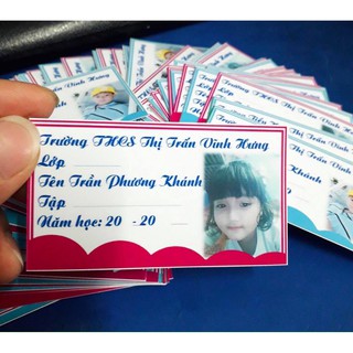 20 nhãn vở đặt theo yêu cầu