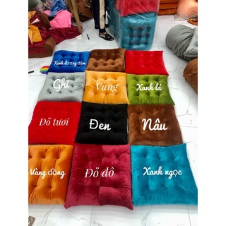  Đệm ngồi bệt tựa lưng vuông tròn vải Nhung mềm mịn size 45cm 