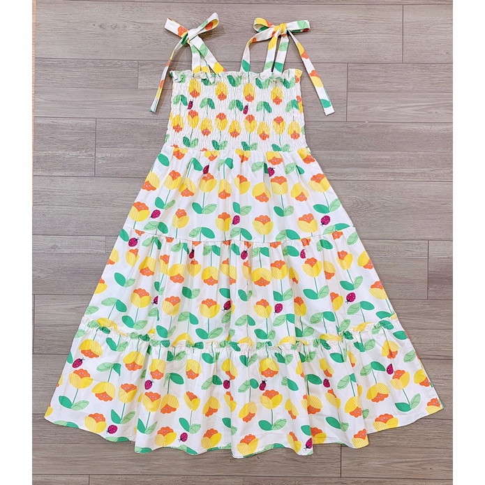 Váy maxi hoa smock-HÀNG SALE KO ĐỔI TRẢ
