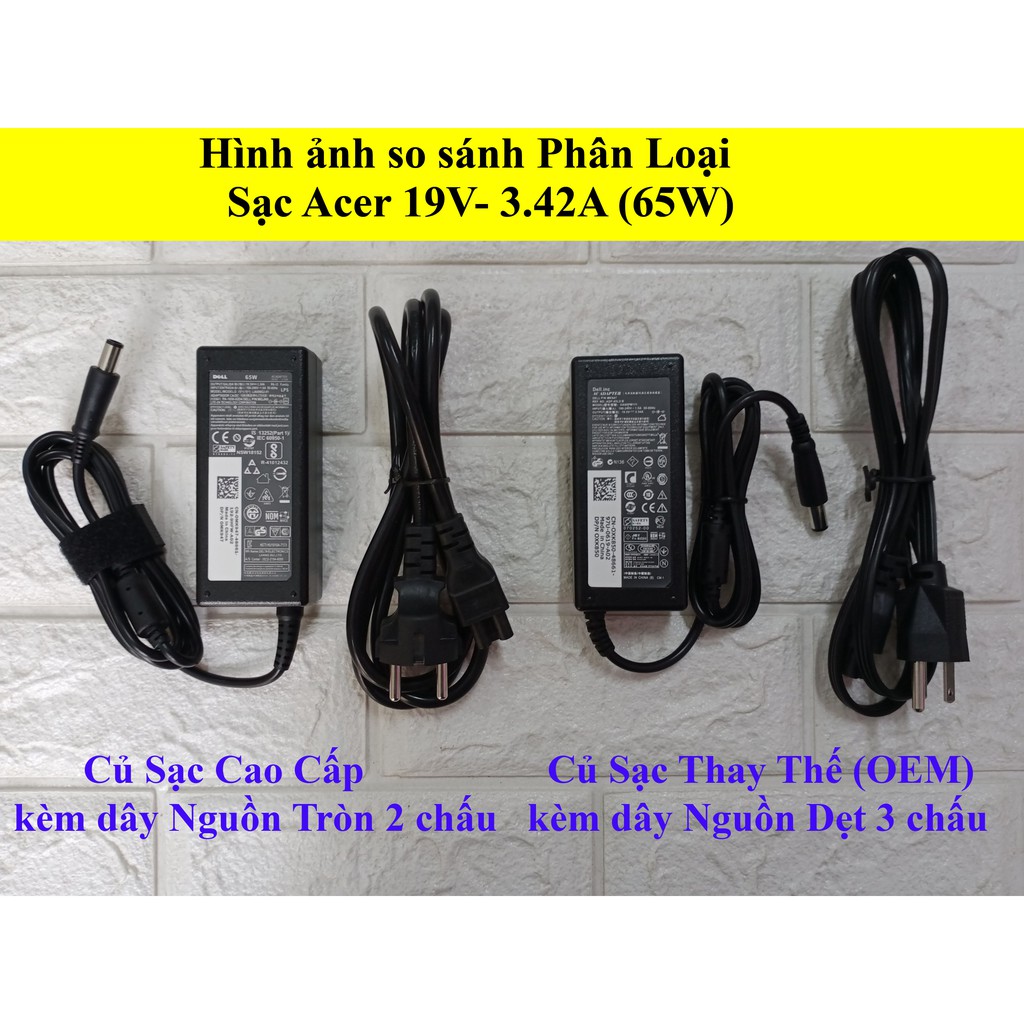 Sạc Laptop Dell 19.5V 3.34A (65w) chân kim to N4110 N4010 2421 2420 3450 4050 3521 (Adapter Dell 19.5V – 3.34A)