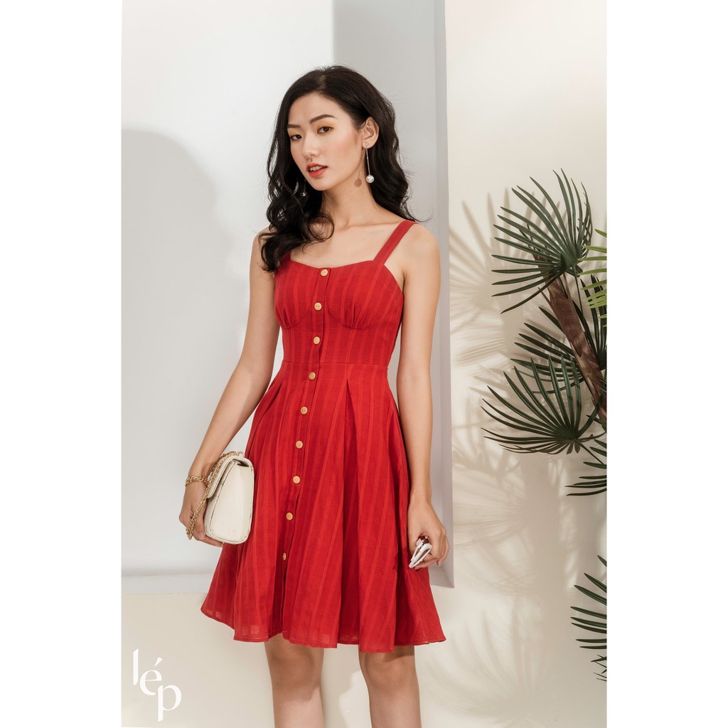 Váy 2 dây cúp ngực_LV131DO_Lep'