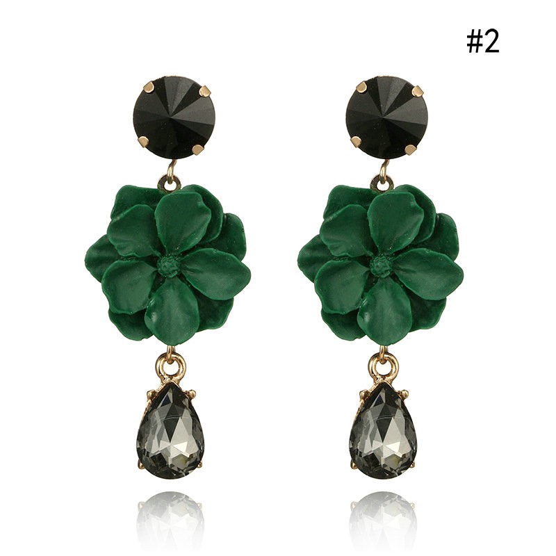 Bông tai phối mặt hình hoa 3D phong cách boho thời trang cho nữ