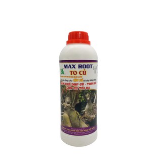 Phân bón cho cây kiểng to củ max root chai 1 lít - cứng củ, mập củ, chắc củ, hạn chế dộp củ, thối củ