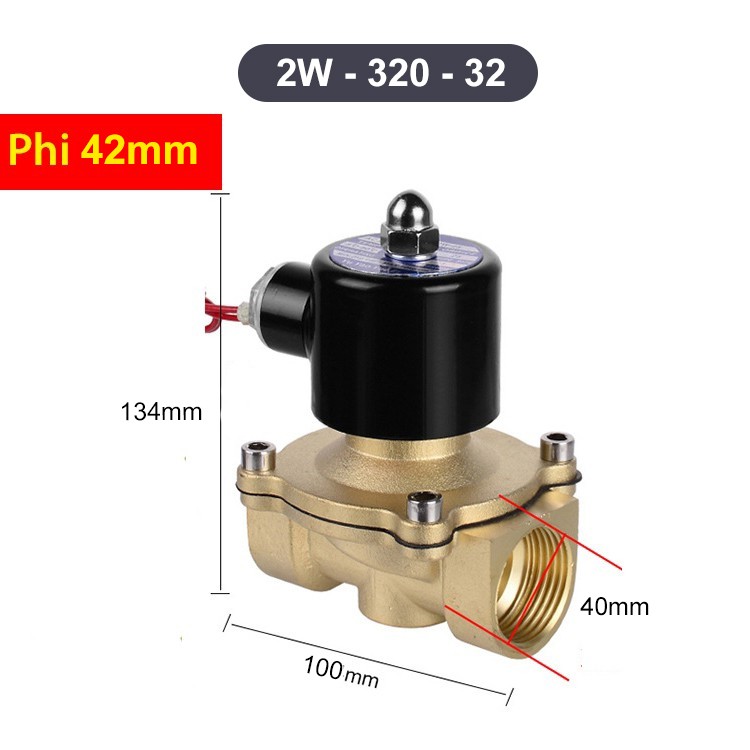 Van điện từ phi 42mm thường đóng tự động đóng mở nước bằng điện điện 220v