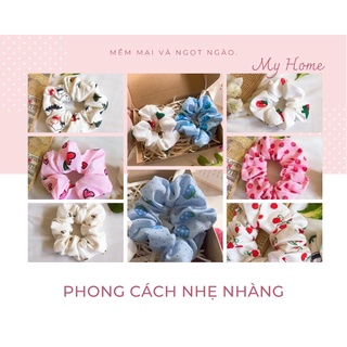 Dây cột tóc Scrunchies dễ thương nhiều hoạ tiết