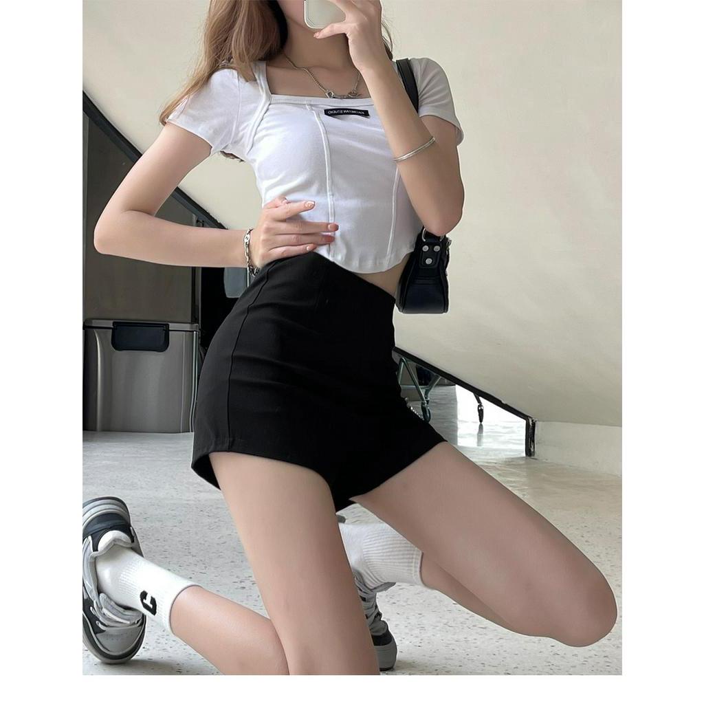 52809 Quần Short Đen Co Giãn Quần Hông Quần Legging