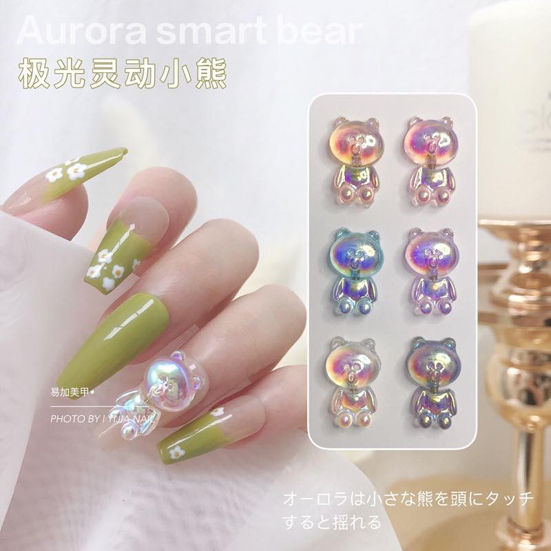 Charm gấu lắc đầu ( set 12c)